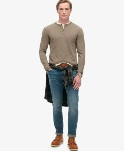 Long Sleeved Jersey Henley Top
