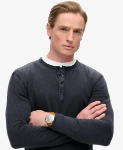 Long Sleeved Jersey Henley Top