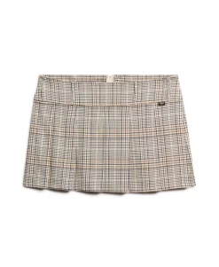 Low Rise Pleated Mini Skirt