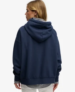 Luxe Casual Embroidered Relaxed Hoodie