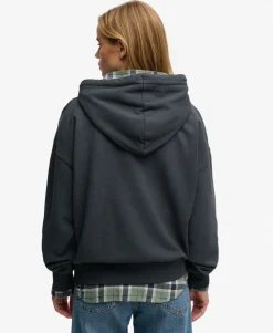 Luxe Casual Embroidered Relaxed Hoodie