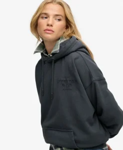 Luxe Casual Embroidered Relaxed Hoodie