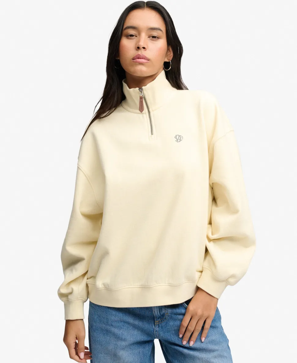 Luxe Casual Half Zip Sweatshirt
