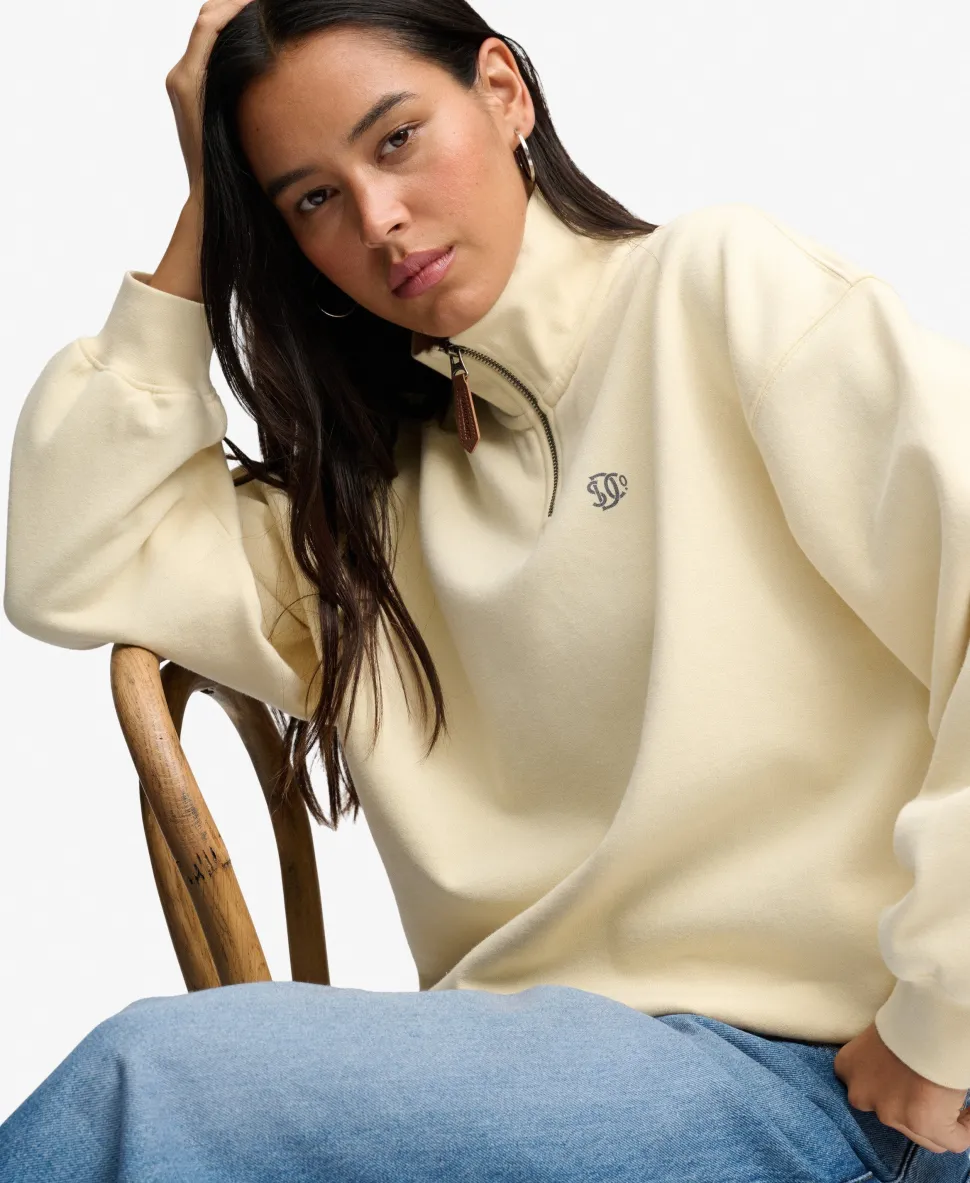 Luxe Casual Half Zip Sweatshirt