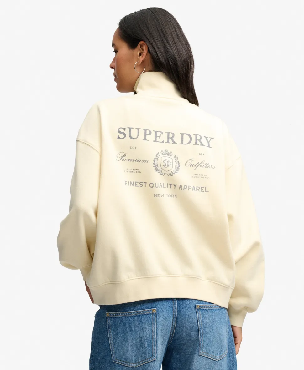 Luxe Casual Half Zip Sweatshirt