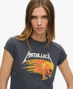 Metallica x Superdry Cap Sleeve Band T-Shirt