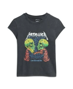 Metallica x Superdry Cap Sleeve Band T-Shirt