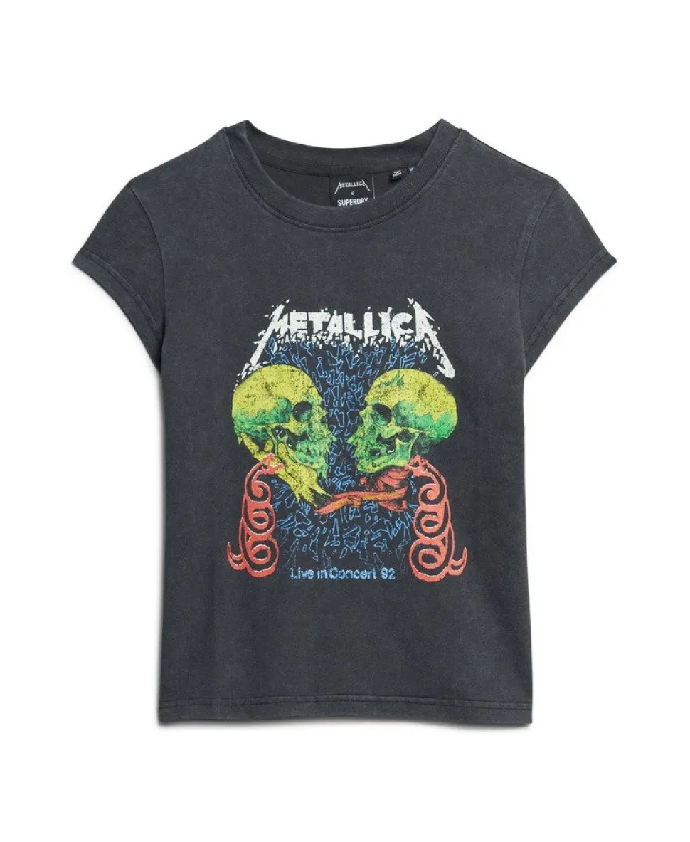 Metallica x Superdry Cap Sleeve Band T-Shirt