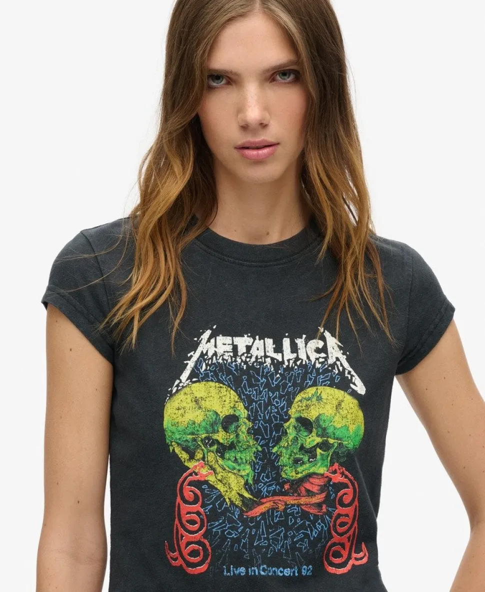 Metallica x Superdry Cap Sleeve Band T-Shirt