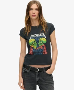 Metallica x Superdry Cap Sleeve Band T-Shirt