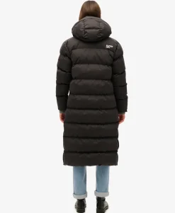 Microfibre Longline Puffer Coat
