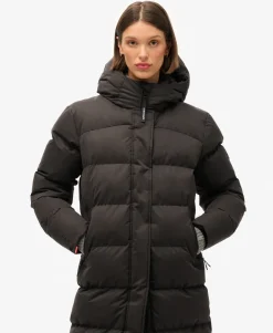 Microfibre Longline Puffer Coat