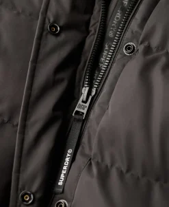 Microfibre Longline Puffer Coat