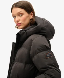 Microfibre Longline Puffer Coat