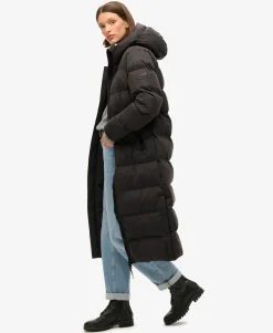 Microfibre Longline Puffer Coat