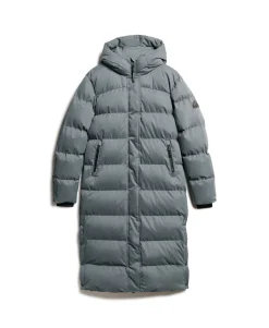Microfibre Longline Puffer Coat