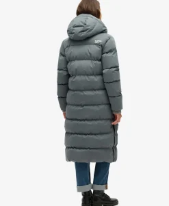 Microfibre Longline Puffer Coat