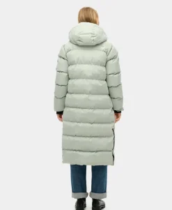 Microfibre Longline Puffer Coat
