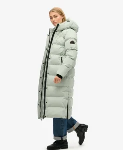 Microfibre Longline Puffer Coat