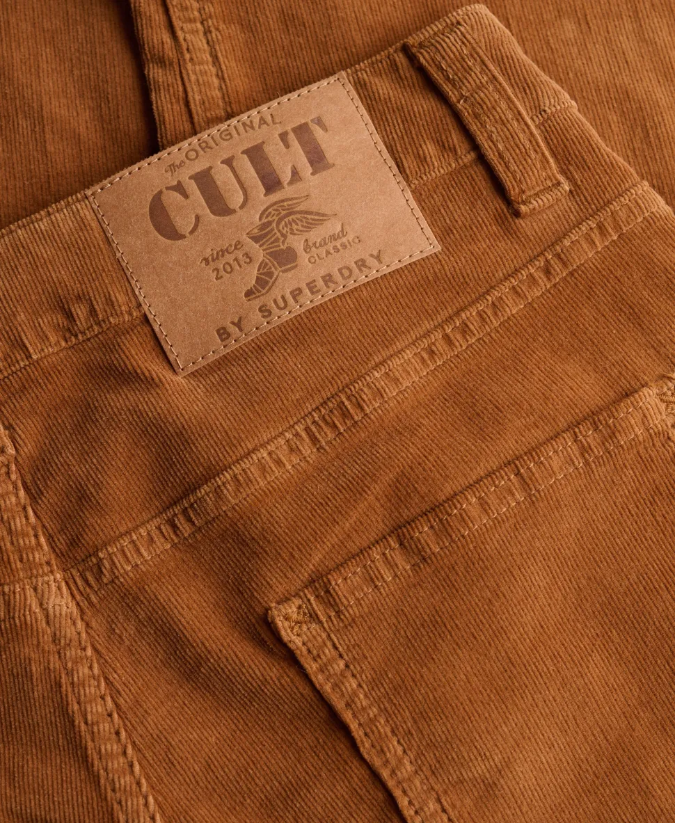 Mid Rise Baggy Corduroy Trousers