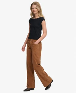 Mid Rise Baggy Corduroy Trousers
