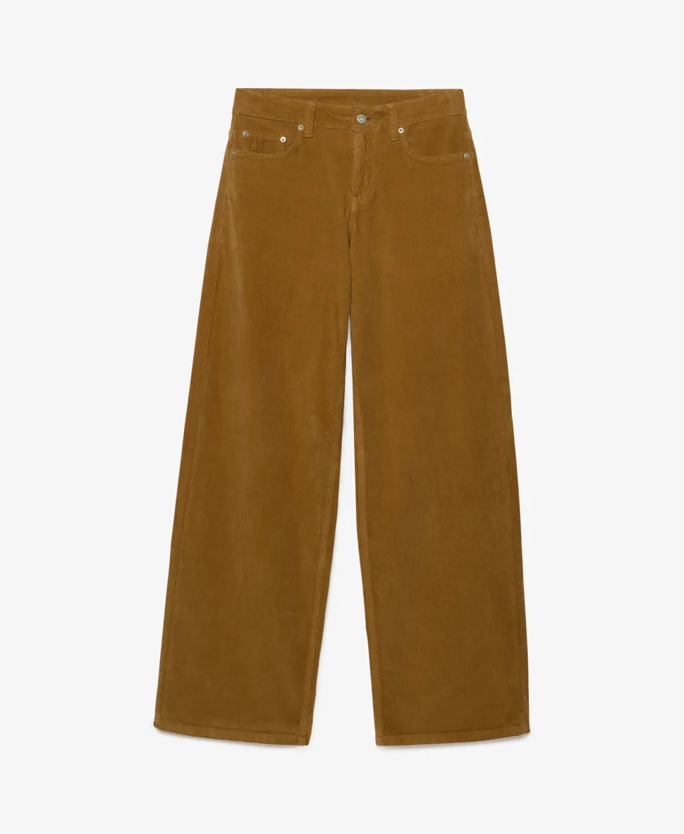 Mid Rise Baggy Corduroy Trousers