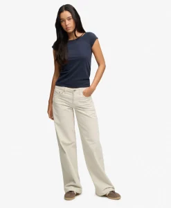 Mid Rise Baggy Corduroy Trousers