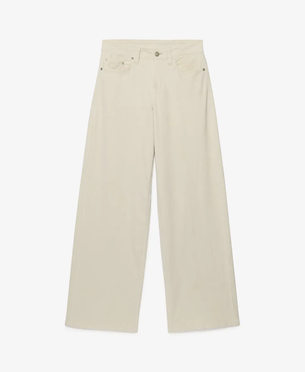 Mid Rise Baggy Corduroy Trousers