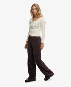 Mid Rise Baggy Jumbo Cord Pants