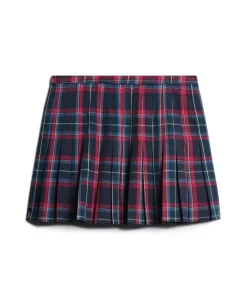 Mid Rise Check Mini Skirt