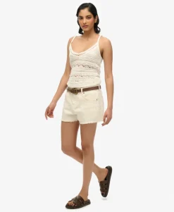Mid Rise Denim Hot Shorts