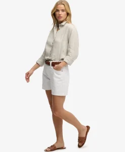 Mid Rise Denim Shorts