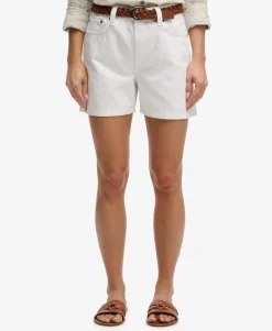 Mid Rise Denim Shorts