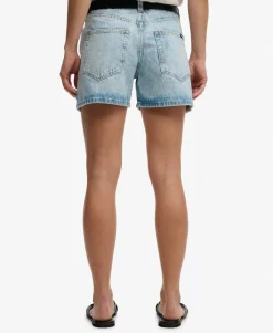 Mid Rise Denim Shorts