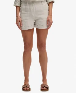 Mid Rise Linen Shorts