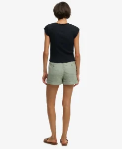 Mid Rise Linen Shorts
