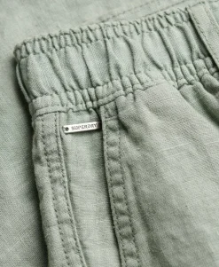 Mid Rise Linen Shorts