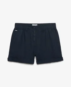 Mid Rise Linen Shorts