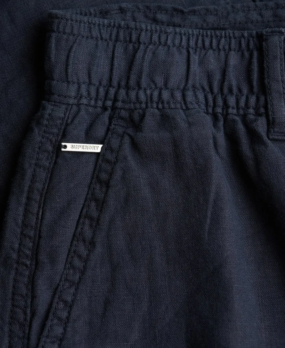 Mid Rise Linen Shorts