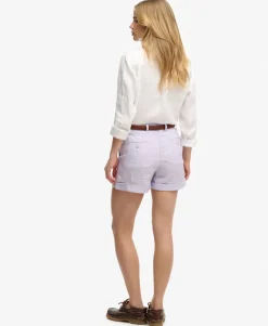 Mid Rise Linen Shorts
