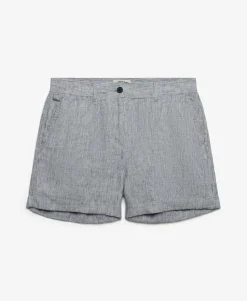Mid Rise Linen Shorts