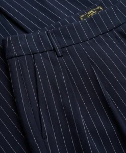 Mid Rise Pinstripe Trousers