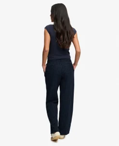 Mid Rise Pinstripe Trousers