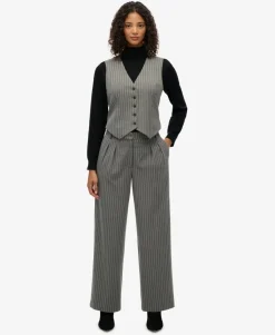 Mid Rise Pinstripe Trousers