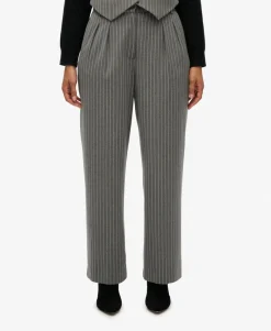 Mid Rise Pinstripe Trousers