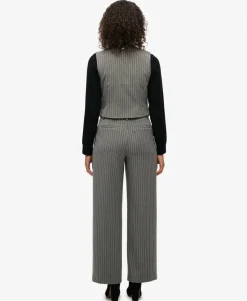 Mid Rise Pinstripe Trousers