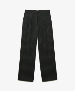 Mid Rise Pinstripe Trousers