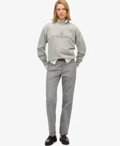 Mid Rise Straight Stripe Pants