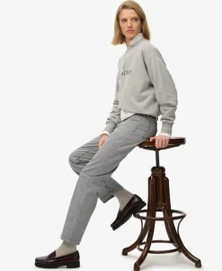 Mid Rise Straight Stripe Pants