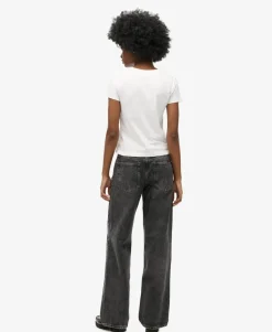 Mid Rise Wide Leg Jeans
